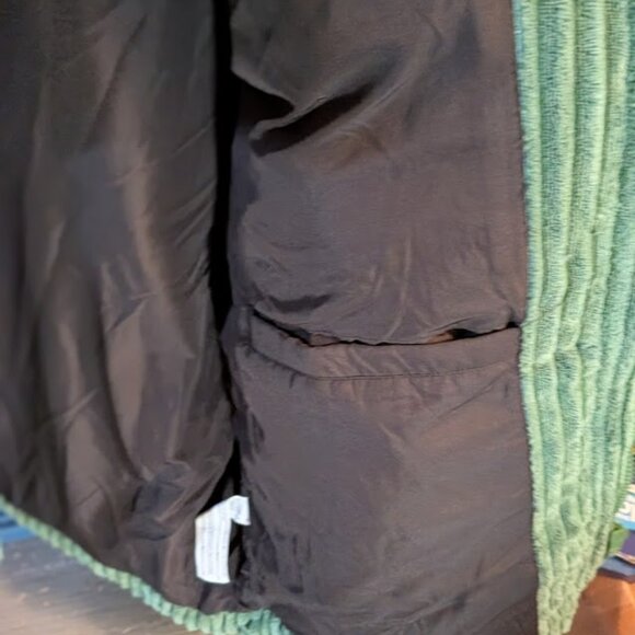 C29 ZARA Corduroy Green Down Puffer Jacket - Picture 4 of 7